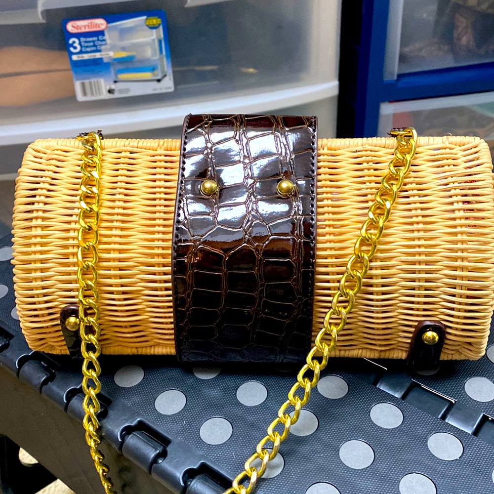 Brown and Tan Mini Bag